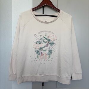 FOURTH ELEMENTAL PROTECT WHAT YOU LOVE PULLOVER SWEATSHIRT CREME WOMEN'S MEDIUM